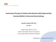 Psychomotor Therapy for Children with Attention Deficit