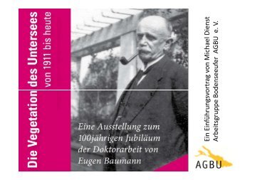 Vortrag - Arbeitsgruppe Bodenseeufer (AGBU)