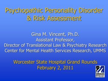 Psychopathic Personality Disorder and Risk Assessment