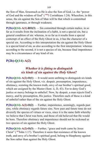 Aquinas - Summa Theologica v.3 - Theology Tools