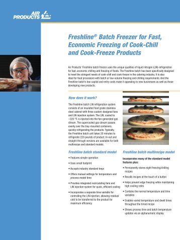 Freshline® Batch Freezer for Fast, Economic Freezing of Cook-Chill ...