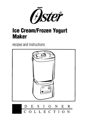 Oster Quick Freeze Ice Cream Maker, Model 768-08 - Pick Your Own