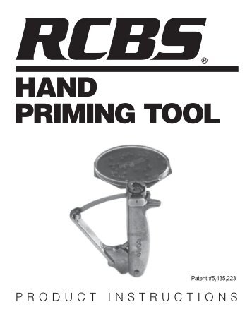 Hand Priming Tool Instructions - RCBS