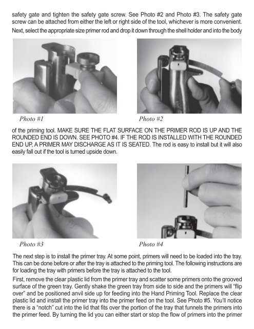 Hand Priming Tool Instructions - RCBS