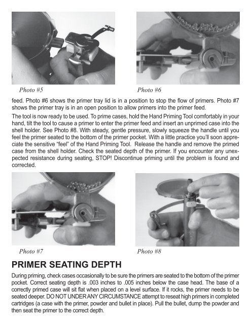 Hand Priming Tool Instructions - RCBS