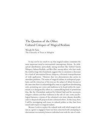 The Question of the Other: Cultural Critiques of ... - Janus Head