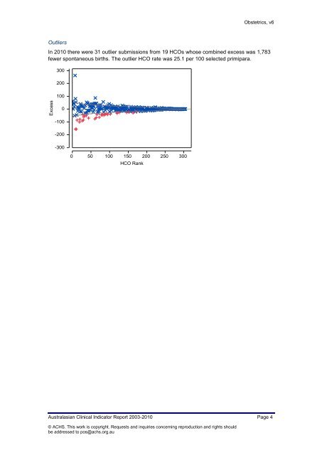 Australasian Clinical Indicator Report 2003 – 2010 Obstetrics ...