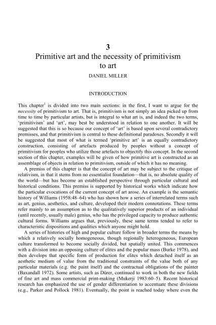 Hiller - The Myth of Primitivism. Perspectives on Art - Esoteric Online