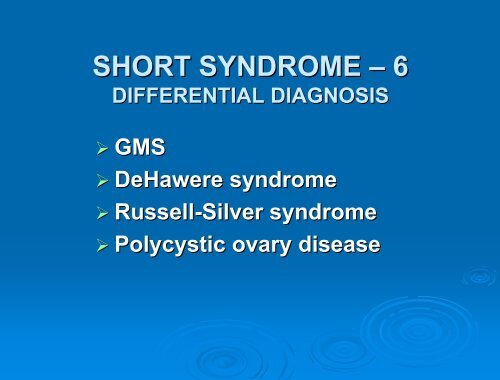 SHORT syndrome