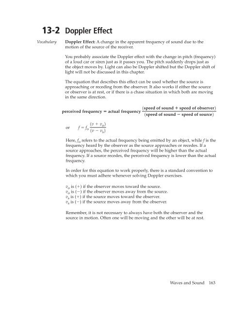 Doppler Effect Worksheet