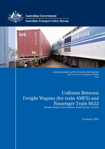 Collision Between Freight Wagons (for train 4MP5) and Passenger ...