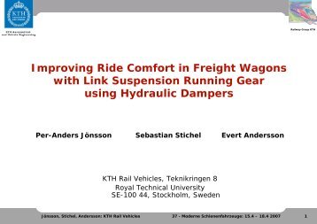 Improving Ride Comfort in Freight Wagons with Link Suspension ...
