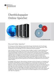 Überblickspapier Online-Speicher - Bundesamt für Sicherheit in der ...