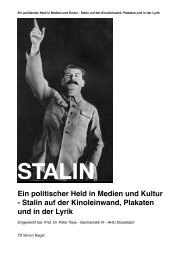 Ein politischer Held in Medien und Kultur - Stalin ... - Mythos-Magazin