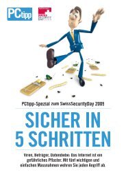 PCTipp zum SwissSecurityDay 2009 (D) [PDF-Datei, 2.4 - InfoSurance