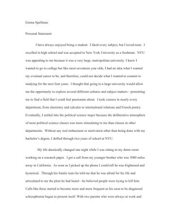 Emma Spellman Personal Statement I have always enjoyed being a ...
