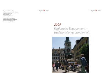 Regiobank Jahresbericht 09.pdf - Regiobank Solothurn AG