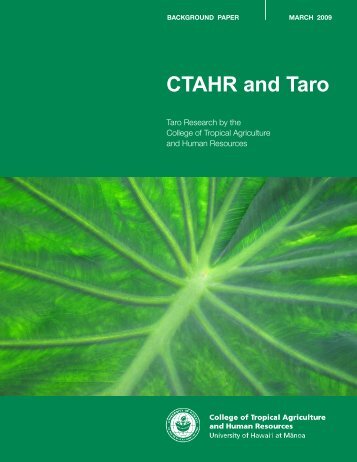 CTAHR and Taro - College of Tropical Agriculture and Human ...