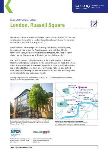 London, Russell Square - Kaplan International Colleges