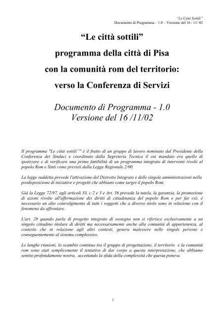 Le città sottili - Africa Insieme di Pisa