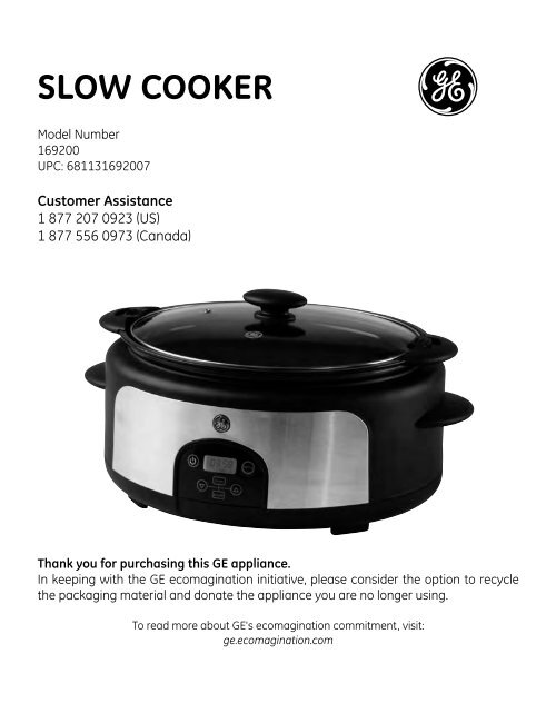 slow cooker - GE :: Housewares