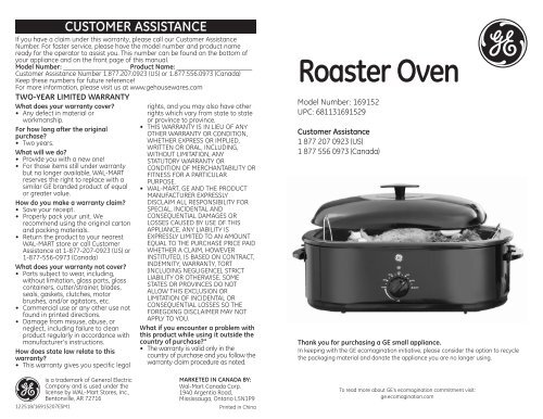 Roaster Oven - GE :: Housewares