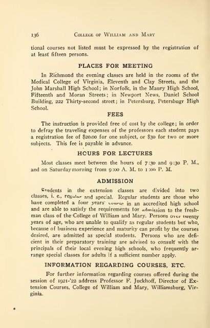 Catalogue Issue, 1920-1921 - The W&M Digital Archive - College of ...