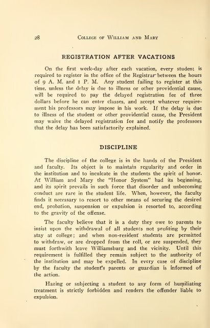 Catalogue Issue, 1920-1921 - The W&M Digital Archive - College of ...