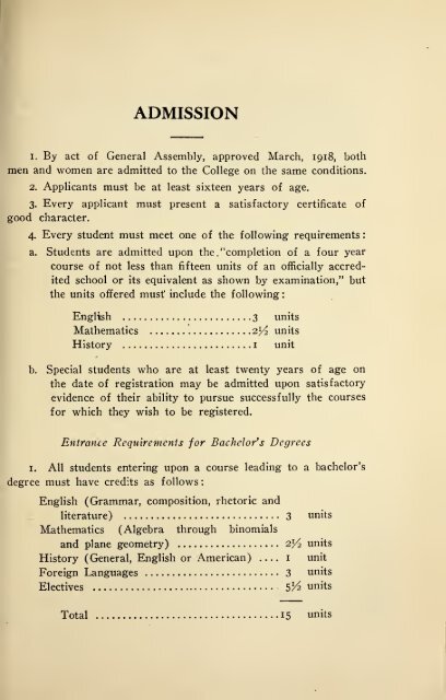 Catalogue Issue, 1920-1921 - The W&M Digital Archive - College of ...