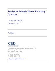 Design of Potable Water Plumbing Systems - CED Engineering