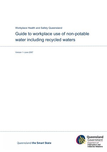 Guide to the workplace use of non-potable