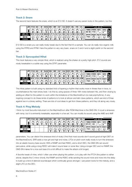 MachineDrum Notes #1 - Ruin & Wesen