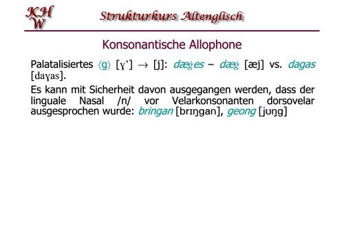 Phonologie des Altenglischen