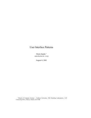 User Interface Patterns - The Hillside Group