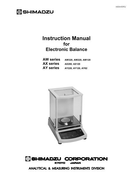 Instruction Manual - Shimadzu