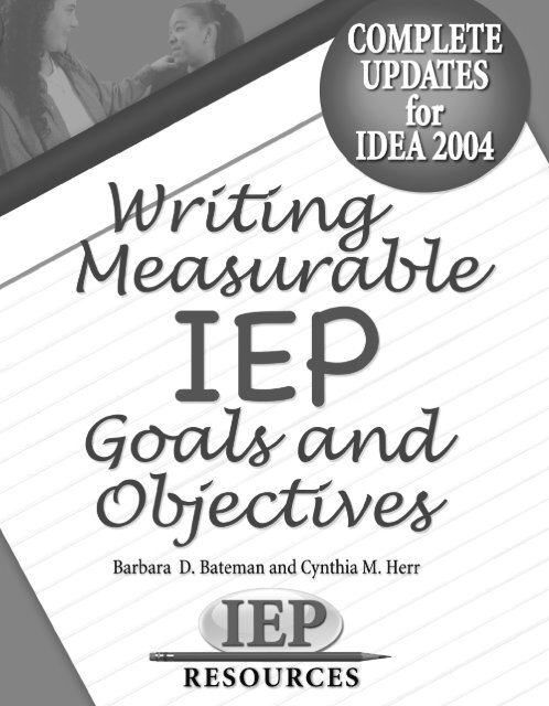 Writing Measurable IEP Goals and Objectives SAMPLE - Attainment ...