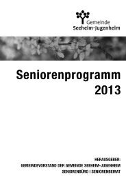 Seniorenprogramm 2013 - Seeheim-Jugenheim