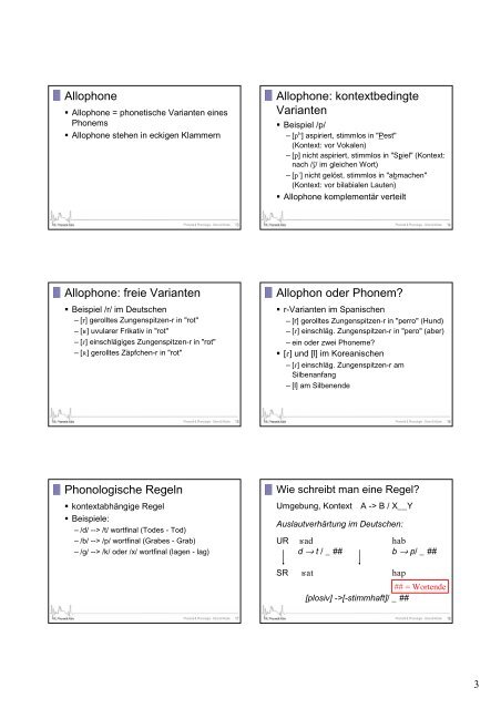 Einführung in die Phonetik und Phonologie: Sitzung 12 Entstimmung