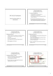 1 IPA, Praat & Transkription Grundschallformen Grundschallformen ...