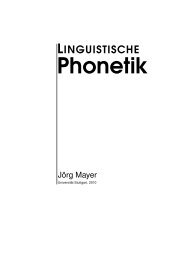 Linguistische Phonetik - Institut für Maschinelle Sprachverarbeitung ...