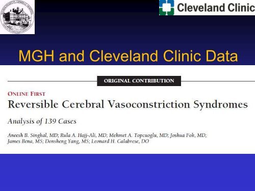 Reversible Cerebral Vasoconstriction Syndromes (RCVS)