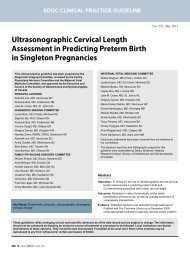 Ultrasonographic Cervical Length Assessment in Predicting ... - SOGC
