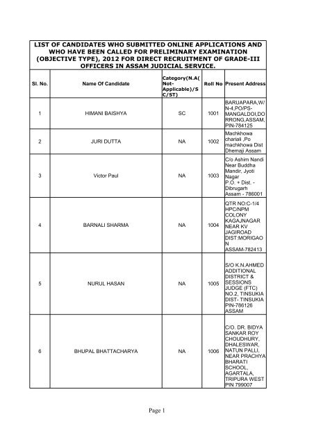 Page 1 - Gauhati High Court