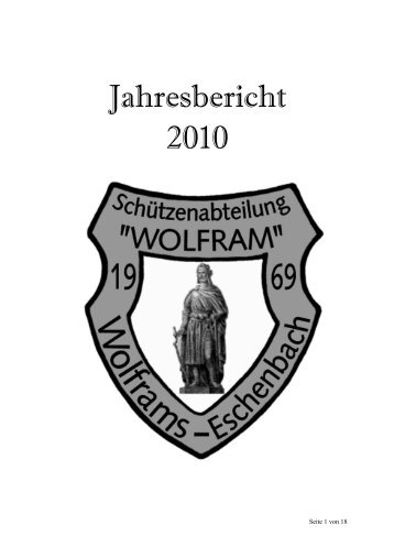 Jahresbericht 2010 -  SpVgg-DJK Wolframs-Eschenbach e.V.