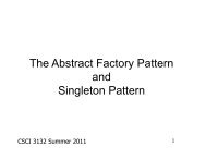 The Abstract Factory Pattern and Singleton Pattern