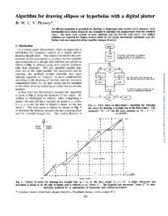 Algorithm for drawing ellipses or hyperbolae with a digital plotter