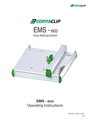 Manual EMS-eco-Plotter-System - CONTA-CLIP