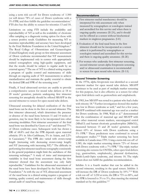 Prenatal Screening for Fetal Aneuploidy in Singleton ... - SOGC