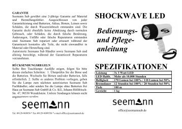 SHOCKWAVE LED Bedienungs- und Pflege- anleitung ...