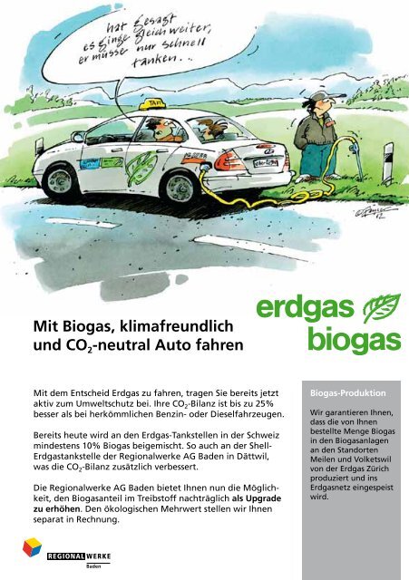 Mit Biogas, klimafreundlich und CO2-neutral Auto fahren